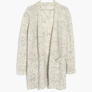 NWT Madewell Donegal Kent Cardigan Sweater Open Front Flecked Gray Size Medium